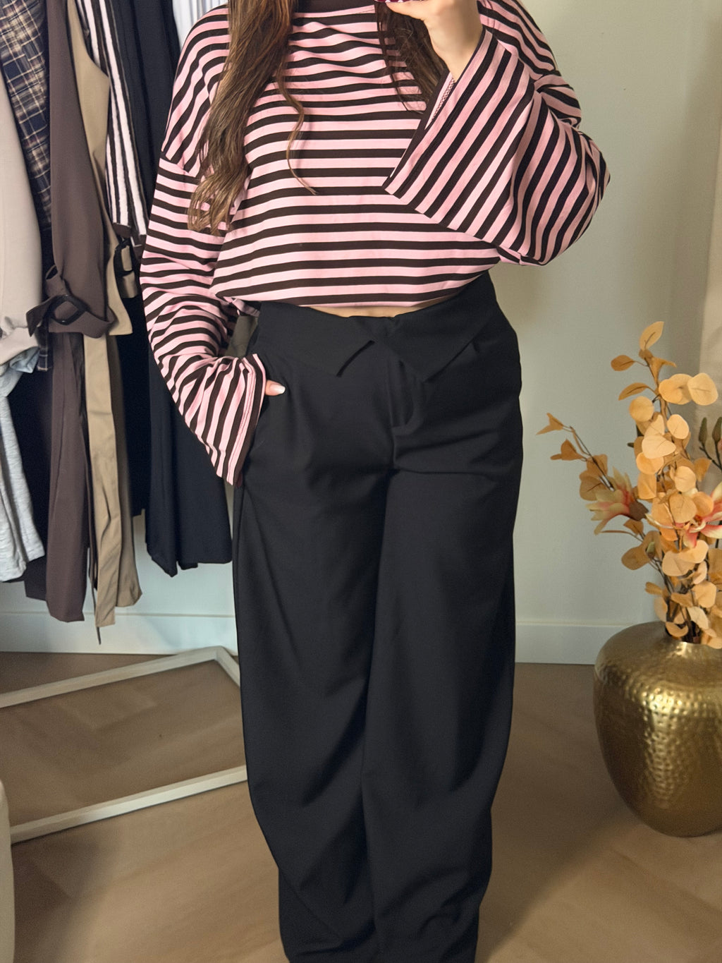 Lélune Alessia Wide Leg Pants – Zwart