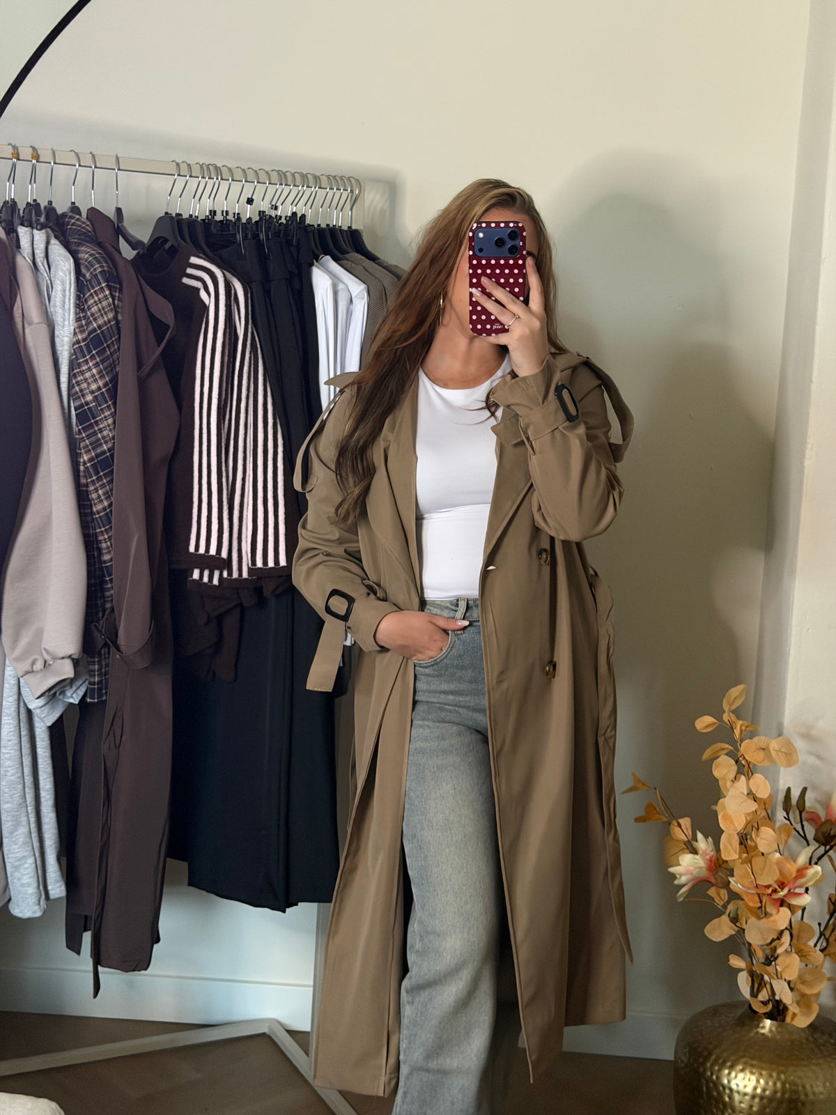 Lélune Camille Trenchcoat – Taupe
