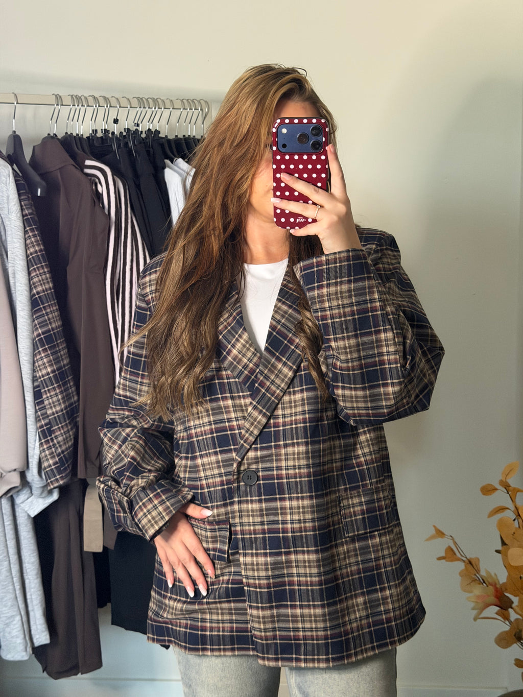 Lélune Elena Blazer – Navy Check